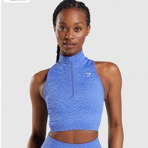 BRAND NEW GYMSHARK ADAPT ANIMAL SEAMLESS CROP 1/2 ZIP